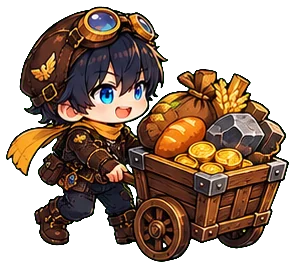 Pilot with a cart of resources